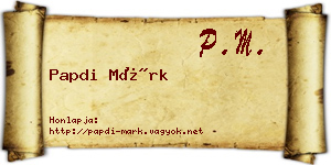 Papdi Márk névjegykártya
